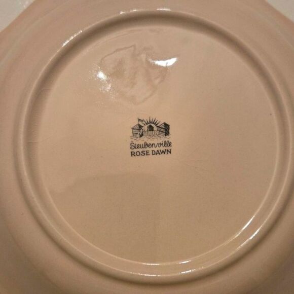 Steubenville Rose Dawn Lot Includes: Dinner Plates, Bowls, Cups & Serving Dish - Picture 5 of 5